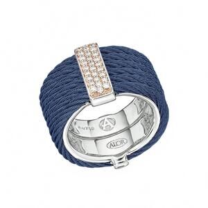 NEW ALOR women's wide band ring in blueberry